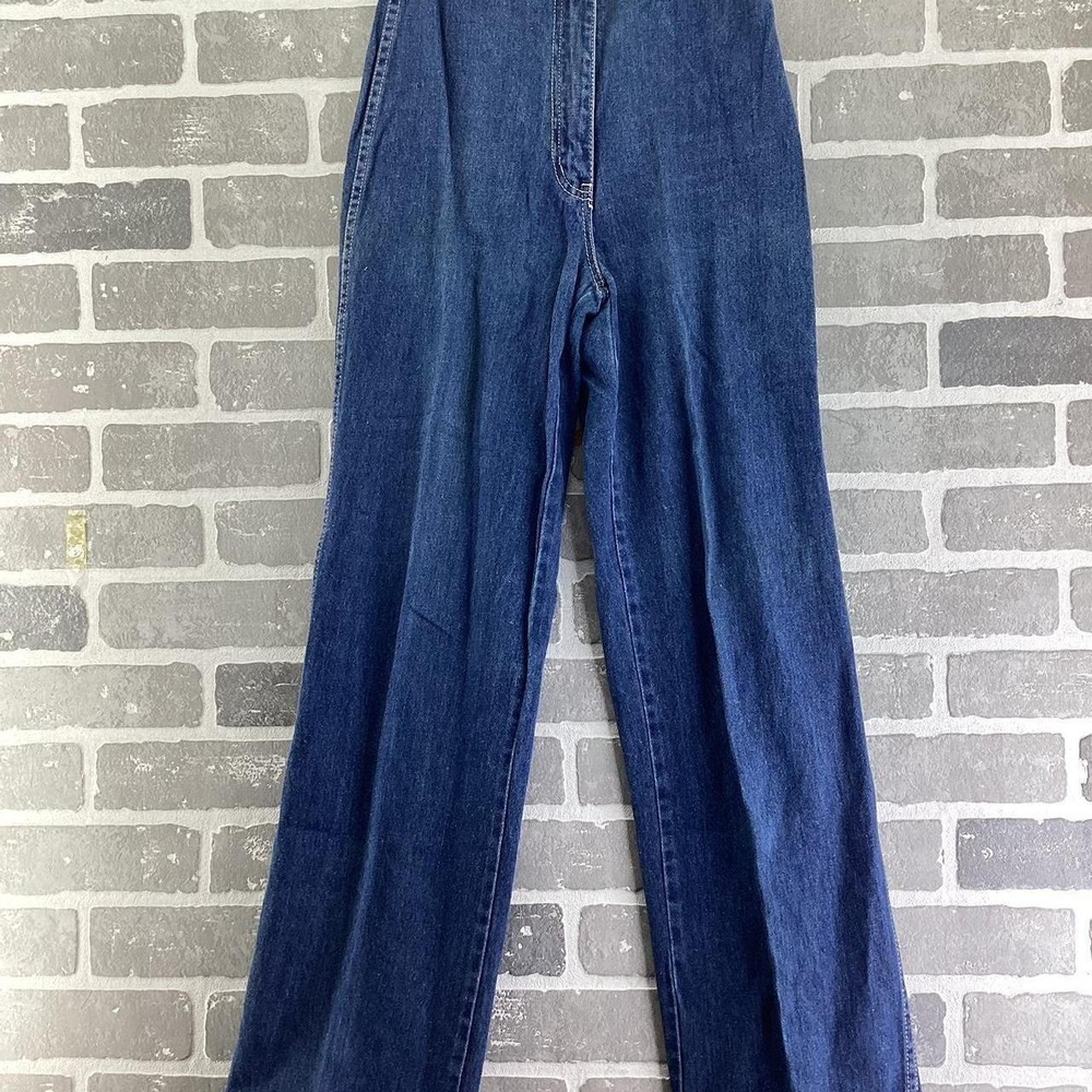 Vintage Boston Bottoms  Dark Wash Wide Leg‎ High Rise Jeans Size 7